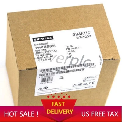 New Siemens 6ES7 214-1HG40-0XB0 6ES7214-1HG40-0XB0 SIMATIC S7-1200 CPU 1214C - Image 1 of 3