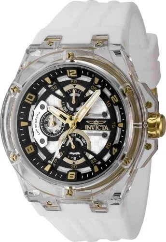 Invicta Men's Racing Saphirex 46mm VH67 Quartz Gold Bezel Watch IN-48806
