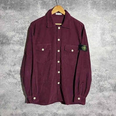 Stone Island Jambo Corduroy Overshirt Burgundy M 1994 Vintage (No Patch Sale ) - Image 1 of 4