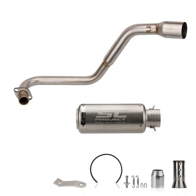Motorcycle Slip On Exhaust System Muffler Tail Pipe For Honda Grom 125 2013-2025 - Image 1 of 4