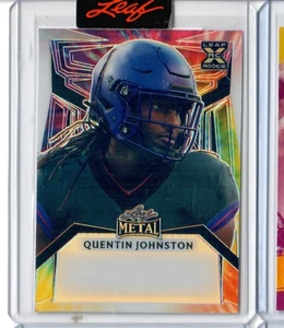 QUENTIN JOHNSTON 2023 Hoja Metal RC 1/1 sin firmar prueba de preproducción novato - Imagen 1 de 1