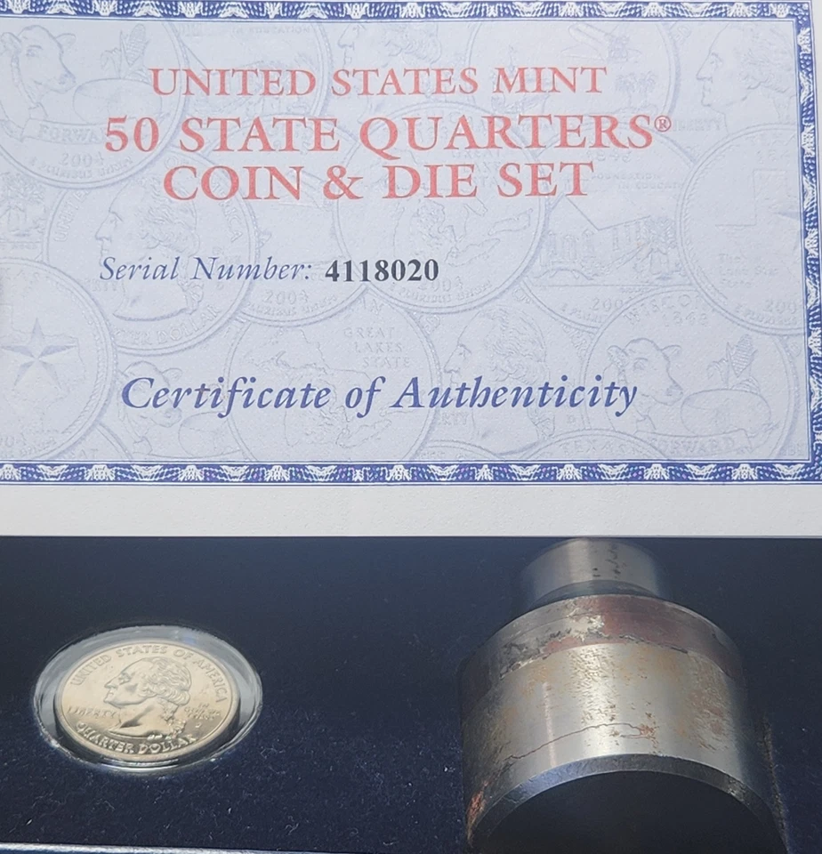 2004 D Michigan State Quarter US Mint Coin and Die Set In OGP With COA - Z-Mich - Image 1 of 4