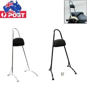 Backrest Sissy Bar Rear Black Fits For Harley Sportster 1200 Custom XL1200C - Picture 1 of 16