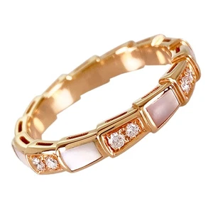 BVLGARI Serpenti Viper 353215 Rose gold Shell diamond Ring - Picture 1 of 13
