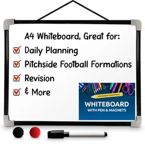 A4 Magnetic Whiteboard Dry Wipe White Board Office Home Memo Notice Small Eraser - Picture 1 of 7