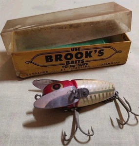Vintage Heddon 2,5" Crazy Crawler Angelköder roter Kopf - Bild 1 von 6