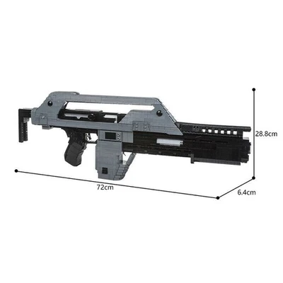 M41A Pulse Rifle MOC Building Blocks Set, 1:1 Scale Replica DIY Model Bricks Toy - Image 1 of 4