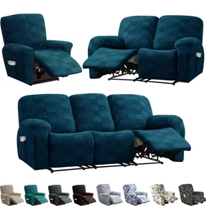 Stretch Recliner Chair Cover Sofa Covers Full Cover 1/2/3 Seater Sofa Slipcover - Picture 1 of 31