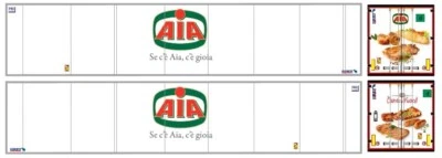 Grafica adesiva "AIA SCHIMITZ "x rimorchi Herpa 1/87 doppio portellone  - Immagine 1 di 2