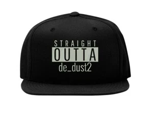 Straight Outta Dust2 Gamer Geek Embroidered Snapback Baseball Cap Fullcap - Picture 1 of 4