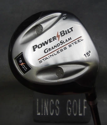 PowerBilt Grand Slam Stainless Steel 180cc 15° 3 Wood Regular Graphite Shaft - Image 1 of 4