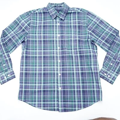Saddlebred Wrinkle Free Shirt Mens Medium Multicolor Plaid Long Sleeve Button-Up - Image 1 of 4