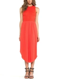 10601 New Ulla Johnson Cowrie Smocked Sleeveless Key Hole Midi Dress XXS - Picture 1 of 7