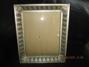 Alter Bilderrahmen im Jugendstil Silbern gewölbtes Glas 26 x 31 cm 25 191 - Bild 1 von 3