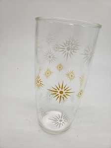 Anchor Atlas Yellow White Starburst Atomic Glass Tumbler 6" T51 - Picture 1 of 3