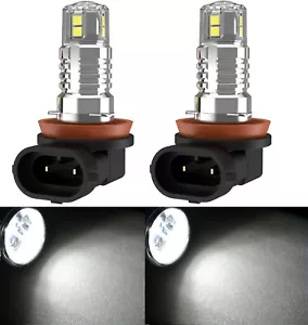 LED 20W H11 White 5000K Two Bulbs Fog Light Replacement Upgrade Stock Halogen OE - Picture 1 of 12
