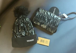 Steve Madden schwarzer Kunsthut und Handgelenktasche neu mit Etikett - Bild 1 von 4
