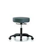 Vinyl Stool without Back - Desk Height with Casters in Colonial Blue Trailblazer