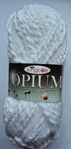 King Cole OPIUM yarn / wool soft lacey shawls, cardigains knit / crochet White - Picture 1 of 2