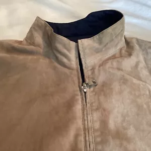 Peter Millar Collection Men’s Suede Leather Jacket,Reversible XXL,EUC - Picture 1 of 8
