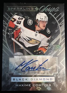2021-22 Black Diamond /25 SP Sparkling Scripts Maxine Comtois 21/22 UD #20/25 !!