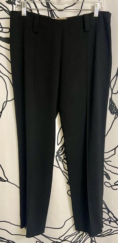 Pantaloni neri Balenciaga gamba dritta con cerniera alla caviglia taglia 42