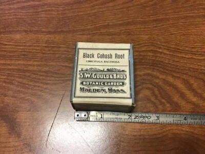 unused old store stock -- S W GOULD & bros -- BLACK COHOSH ROOT  - Image 1 of 4