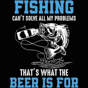 Fishing Cant Solve All My Problems - Funny Womens T-Shirt Tshirt Tees Tee Shirts - Picture 1 of 10