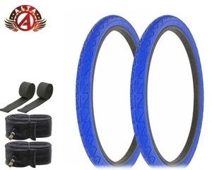 ALTA BICYCLE CRUISER DURABLE TIRE 26 x 1.95 BLUE CITY CAVALIER SLICK 6pc SET. - Picture 1 of 2