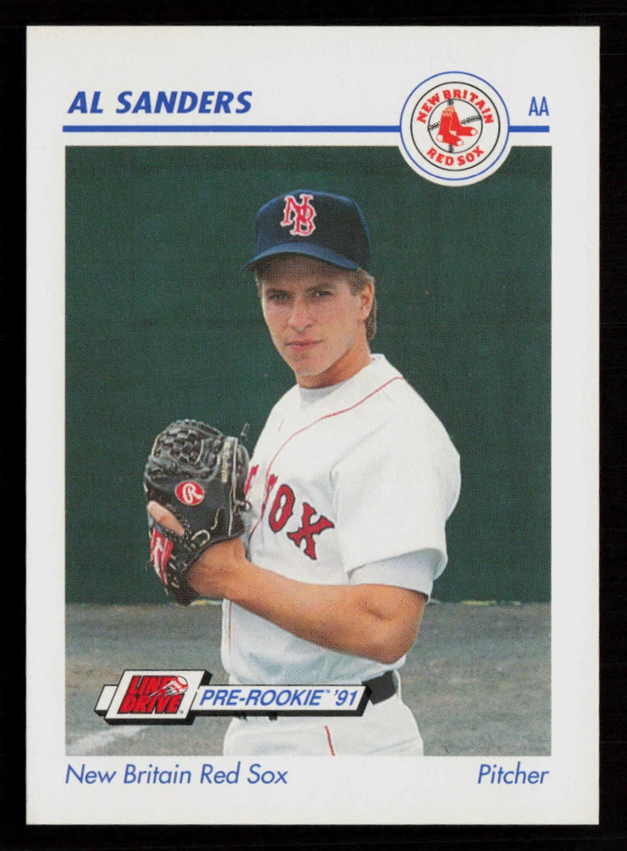 Al Sanders 1991 Line Drive AA #471 New Britain Red Sox Baseball Card - Image 1 of 2