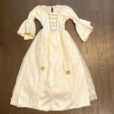 Halloween Ivory Gold Queen Princess Dress Great Quality Girl size 6-7  *Read*