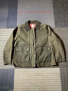 Lands End Damen grün British Millerain Öl gewachst Chore Mantel Scheunenjacke Gr. L - Bild 1 von 12