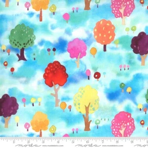 FANCIFUL FOREST 3 yards MODA Fabric Blue MOMO fantasy Quilting Sewing 33572-14 - Picture 1 of 3