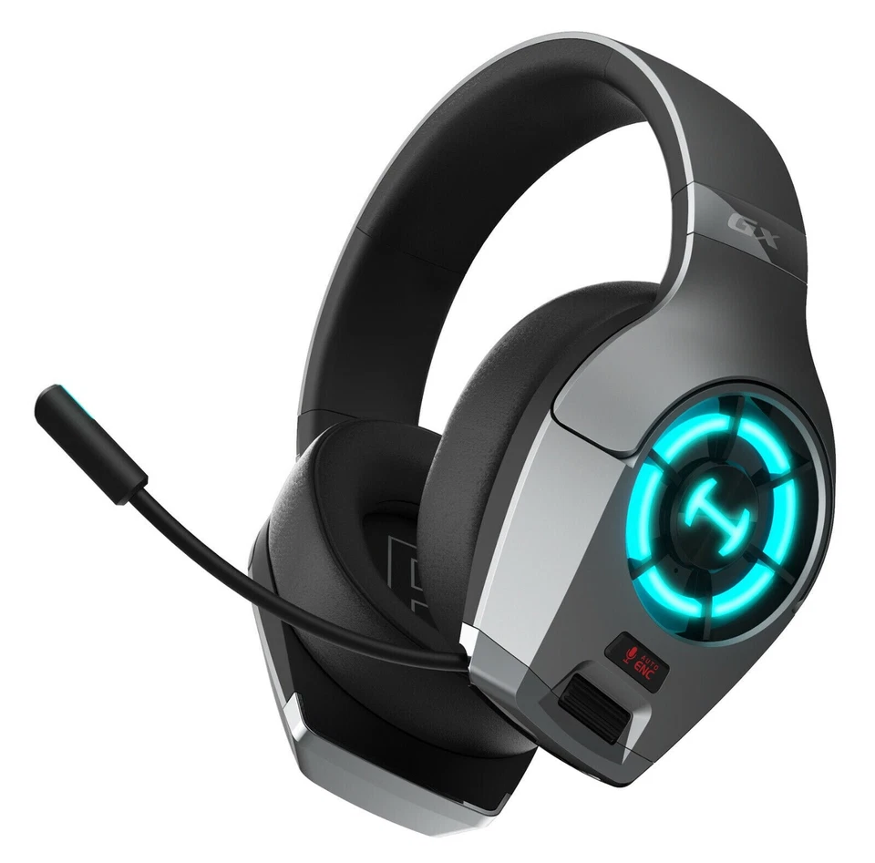 Edifier GX Gaming Headphones Headset ENC Noise Cancelling RGB Lights Grey Wired - Image 1 of 4