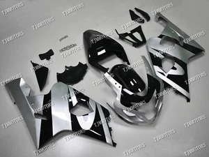 For 04-05 GSXR600/750 Black Silver ABS Injection Mold Bodywork Fairing Kit Panel - Picture 1 of 8