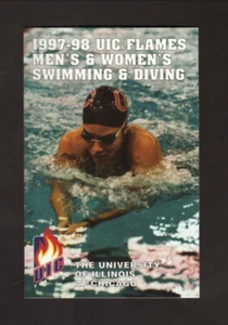UIC Flames--1997-98 horario de bolsillo de natación y buceo - Imagen 1 de 1