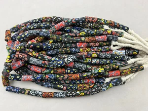 190+ PZ ASSORTIMENTO MULTICOLORE COMMERCIO AFRICANO PERLE VETRO GIOIELLI ARTIGIANATO - Foto 1 di 3