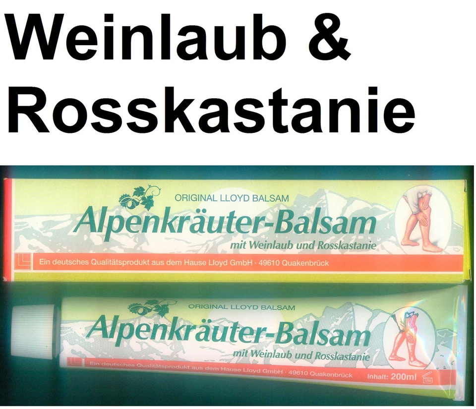 (28,00 EUR / 1Ltr.) LLOYD Alpenkräuter m. Weinlaub+Rosskastanie 3x200 ml Salbe