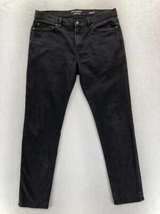 Banana Republic Traveler Jeans Mens 36x32 Skinny Fit Black Stretch Denim Preppy - Picture 1 of 12