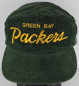 Sports Specialties VTG Green Bay Packers Script “The Cord” Corduroy Zipback Hat - Picture 1 of 10