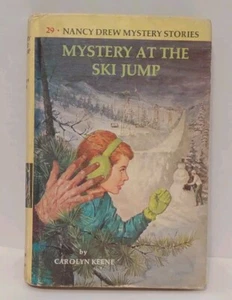 Vintage NANCY DREW Mystery Stories #29 MYSTERY AT THE SKI JUMP 1968 - Foto 1 di 12