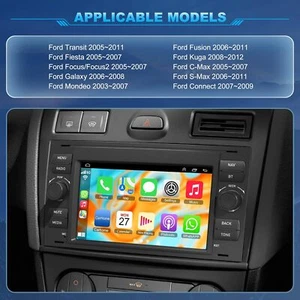 Android 13 CarPlay Car Radio Stereo 64G For Ford Transit Mk7 Kuga C/S-Max Galaxy - Picture 1 of 23