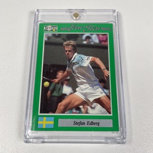 Stefan Edberg Tour Star Netpro Tennis 1991 #2 Trading Card & SLABBED Case