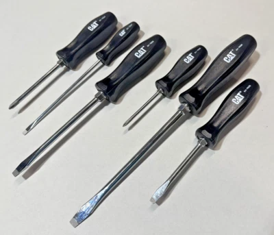 Juego de destornilladores CAT Caterpillar 162-7804 6 piezas mango de plástico duro estilo antiguo Foto 1 de 4