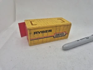 Plastic Shipping Container Toy Ryder Truck Rental Yellow - Picture 1 of 9