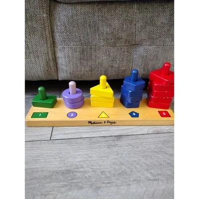 Melissa and Doug Stack and Sort Aprendizaje Educativo Conteo Clasificación Juguete Foto 1 de 2