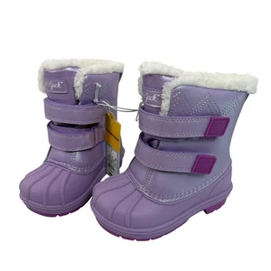 Cat & Jack Waterproof Purple Winter Snow Boots Toddler Girls Size 7 NWT - Picture 1 of 5