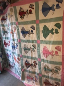 Edredón primitivo vintage holandés niña 80”x90” pastel de retazos casero - Imagen 1 de 19