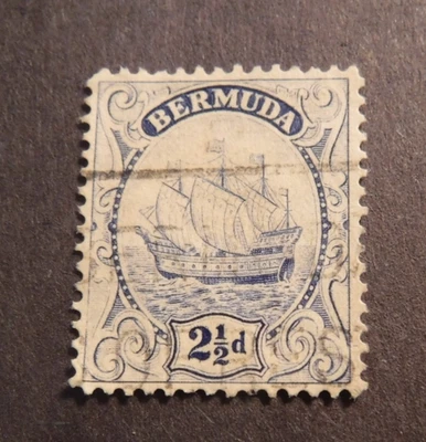 Scott #44, Bermuda  2 1/2 d Used Stamp - Image 1 of 2