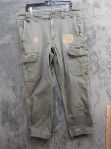 Duluth Trading Pants Mens 38x32 Olive Green DuluthFlex Fire Hose Cargo Stretch - Picture 1 of 17